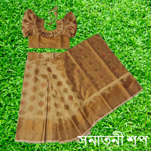 রাজকুমারীর জন্য রঙিন রেডি কাতান শাড়ি (লাল) - Image 17